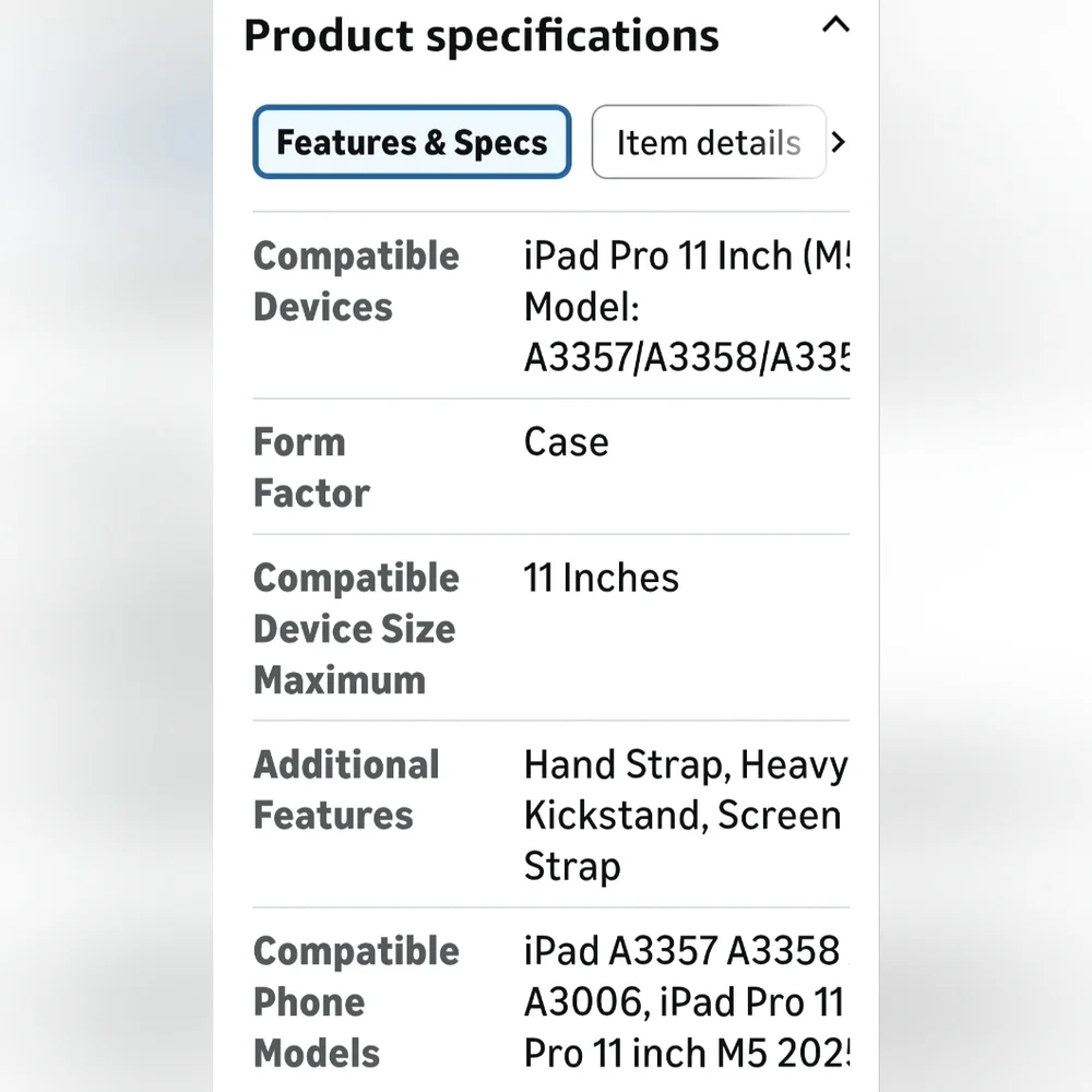 Black Protective Case for iPad Pro 11 inch